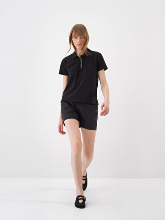 Siyah Regular Fit Pamuklu Tişört