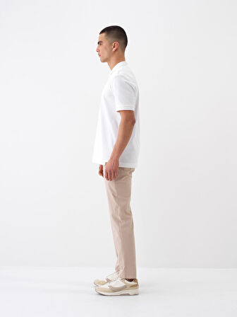 Bej Slim Fit Pamuklu Jogger Pantolon