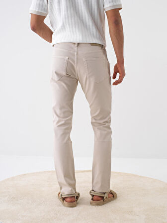 Naturel Slim Fit Pamuklu Pantolon