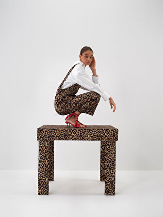 Xint Camel Pamuk Dokulu Oversize Salopet