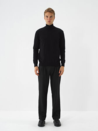 Xint Siyah Pamuk Dokulu Regular Fit Kazak