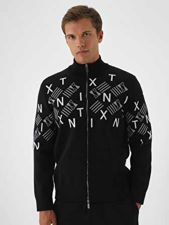 Xint Siyah Formunu Koruyan Regular Fit Hırka