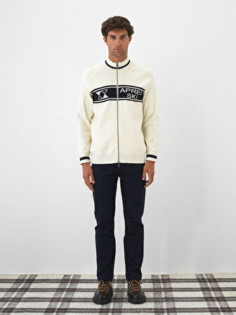 Xint Ekru Formunu Koruyan Regular Fit Hırka