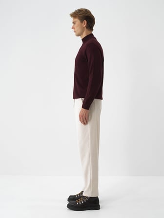 Xint Bej Lüks Dokulu Soft Kadife Slim Fit Sweat Pantolon
