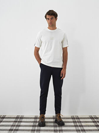 Xint Ekru Pamuk Dokulu Regular Fit Tişört