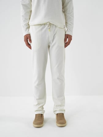 Xint Ekru Pamuk Dokulu Regular Fit Sweat Pantolon