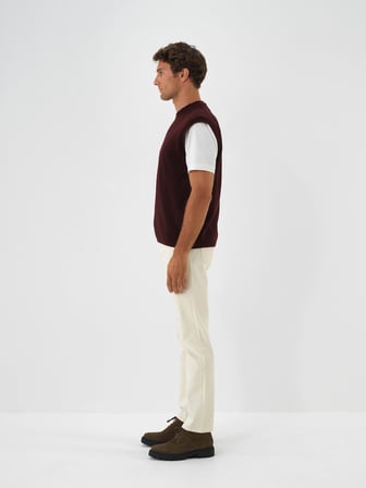 Xint Bordo Yumuşak Dokulu Regular Fit Süveter