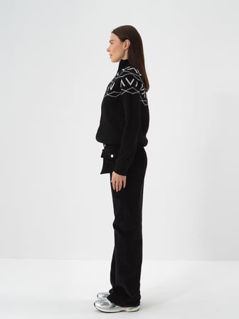 Xint Siyah Yumuşak Dokulu Oversize Ceket