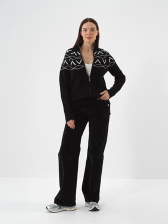 Xint Siyah Yumuşak Dokulu Oversize Ceket
