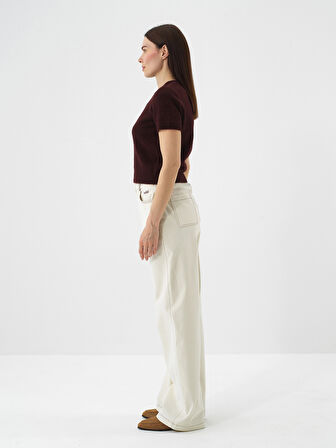 Xint Bordo Yumuşak Dokulu Regular Fit Kazak