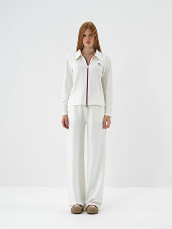 Xint Ekru Modal Dokulu Regular Fit Sweatmont