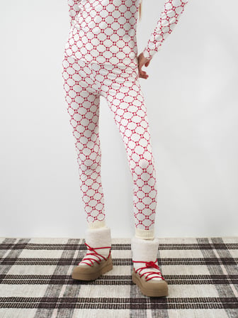 Xint Ekru Esnek Dokulu Slim Fit Tayt