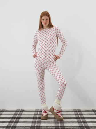 Xint Ekru Esnek Dokulu Slim Fit Uzun Kollu Tişört