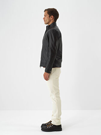 Xint Kahverengi Gerçek Deri Regular Fit Mont