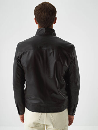 Xint Kahverengi Gerçek Deri Regular Fit Mont