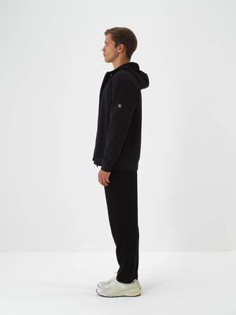 Xint Siyah Pamuk Dokulu Regular Fit Sweatmont