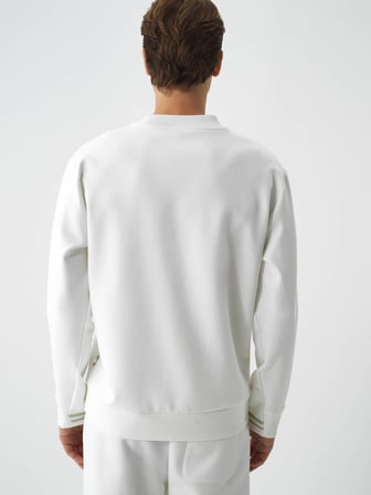 Xint Ekru Pamuk Dokulu Regular Fit Sweatshirt