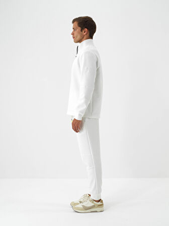 Xint Ekru Pamuk Dokulu Regular Fit Sweat Pantolon