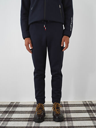 Xint Lacivert Pamuk Dokulu Slim Fit Sweat Pantolon