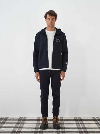 Xint Lacivert Pamuk Dokulu Slim Fit Sweat Pantolon