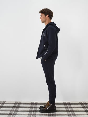 Xint Lacivert Pamuk Dokulu Slim Fit Sweat Pantolon