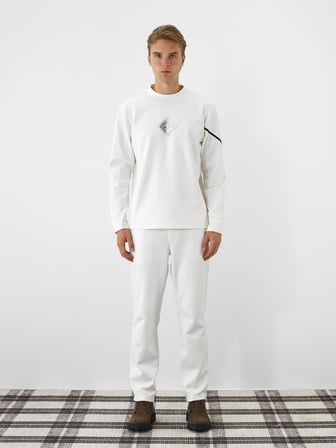 Xint Ekru Esnek Dokulu Regular Fit Sweatshirt