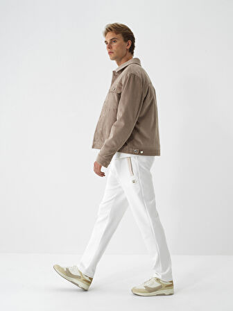 Xint Bej Lüks Dokulu Soft Kadife Regular Fit Ceket