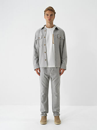 Xint Bej Esnek Dokulu Regular Fit Jogger Pantolon