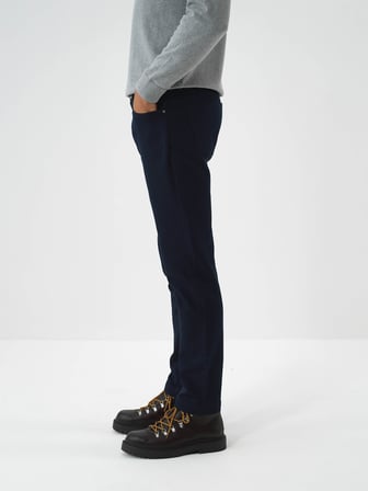 Xint Lacivert Pamuk Dokulu Slim Fit Pantolon