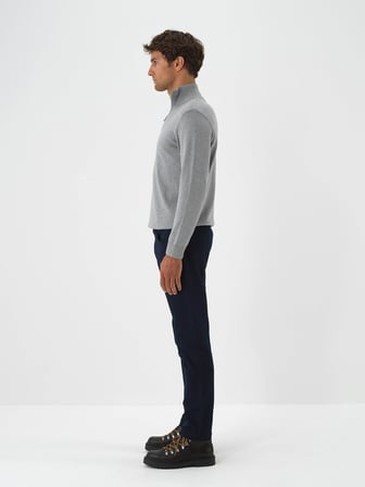Xint Lacivert Pamuk Dokulu Slim Fit Pantolon