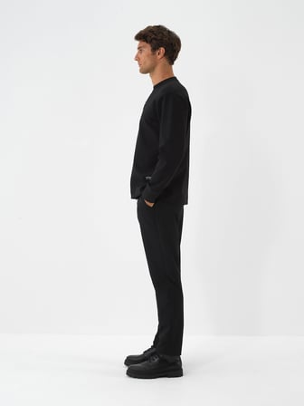 Xint Siyah Esnek Dokulu Regular Fit Jogger Pantolon
