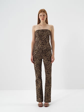 Xint Camel Pamuk Dokulu Regular Fit Pantolon