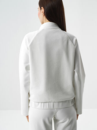 Xint Ekru Pamuk Dokulu Oversize Ceket