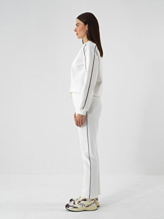 Xint Ekru Pamuk Dokulu Regular Fit Sweat Pantolon