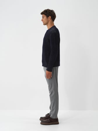 Xint Lacivert Yumuşak Dokulu Regular Fit Kazak