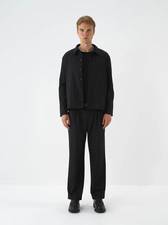 Xint Siyah Esnek Dokulu Regular Fit Ceket