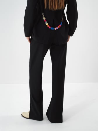 Xint Siyah Esnek Dokulu Regular Fit Pantolon