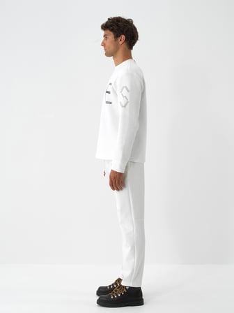 Xint Ekru Pamuk Dokulu Regular Fit Sweatshirt