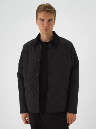 Xint Siyah Kapitone Dokulu Regular Fit Mont