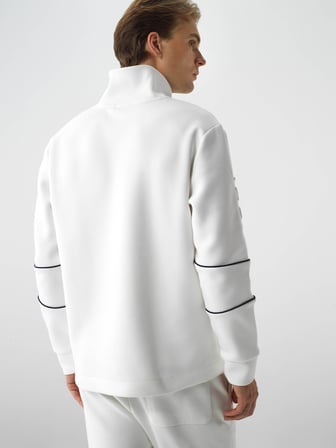 Xint Ekru Pamuk Dokulu Regular Fit Sweatshirt