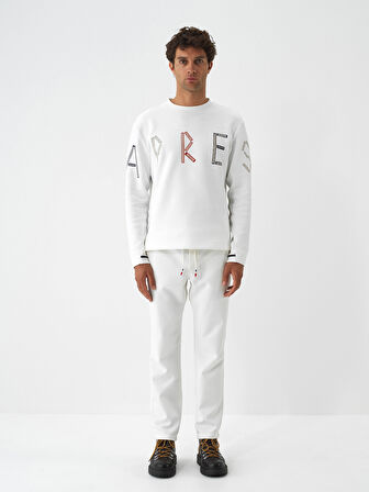 Xint Ekru Esnek Dokulu Regular Fit Jogger Pantolon