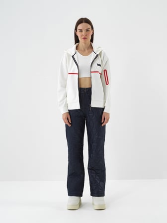 Xint Ekru Esnek Dokulu Oversize Sweatmont