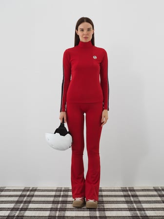 Xint Kırmızı Esnek Dokulu Slim Fit Tişört