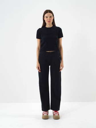 Xint Lacivert Esnek Dokulu Regular Fit Pantolon