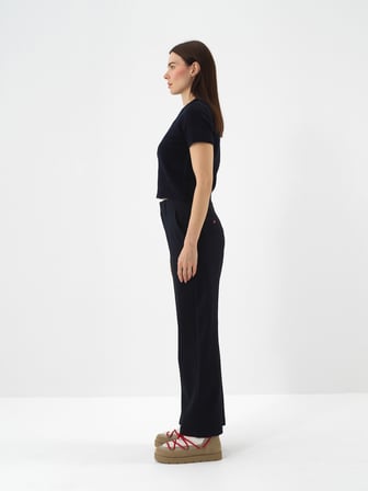 Xint Lacivert Esnek Dokulu Regular Fit Pantolon