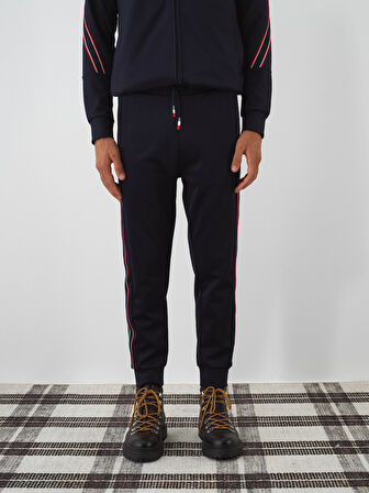 Xint Lacivert Esnek Dokulu Regular Fit Sweat Pantolon