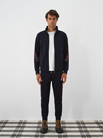 Xint Lacivert Esnek Dokulu Regular Fit Sweat Pantolon