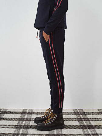 Xint Lacivert Esnek Dokulu Regular Fit Sweat Pantolon