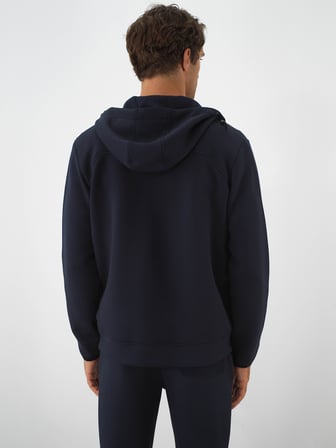 Xint Lacivert Pamuk Dokulu Regular Fit Sweatmont