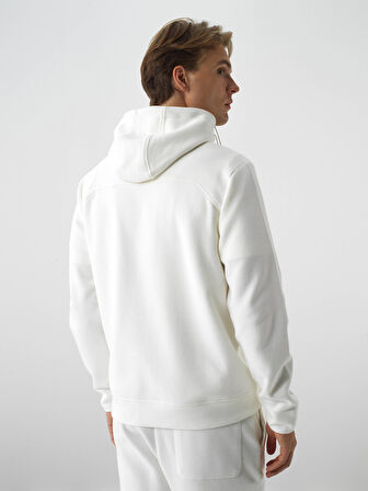 Xint Ekru Pamuk Dokulu Regular Fit Sweatmont